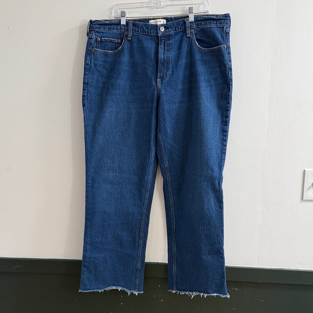 Abercrombie & Fitch Medium Blue Wide Leg Jeans